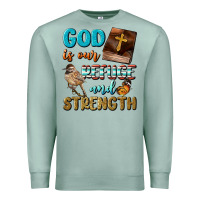 Seafoam God Is Our Refuge And Strength Premium Sweatshirt - BundleAndBundleShop