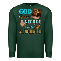 Sports Green God Is Our Refuge And Strength Premium Sweatshirt - BundleAndBundleShop