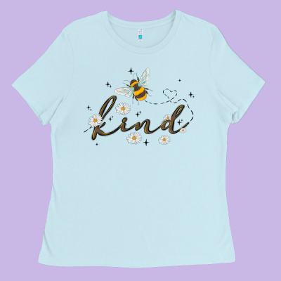 Bee Kind Ladies Tee Designed By Maliassmallbusiness