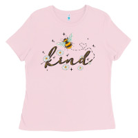Bubblegum Pink bee kind Ladies Tee - MaliasSmallBusiness