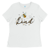 White bee kind Ladies Tee - MaliasSmallBusiness