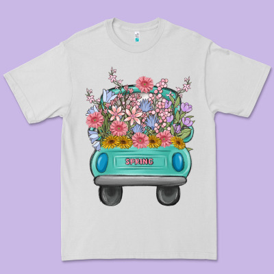 Truck With Flowers Malia Premium Tee Designed By Maliassmallbusiness