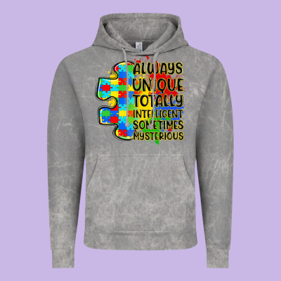 Always Unique Totally Intelligent Sometimes Myster Vintage Hoodie Designed By Lillyallendesigns