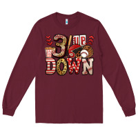 Burgundy three up three down baseball Long Sleeve Tee - Jasminsmagicworld