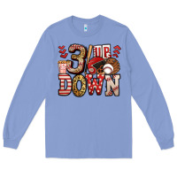 Colony Blue three up three down baseball Long Sleeve Tee - Jasminsmagicworld