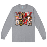 Heather Grey three up three down baseball Long Sleeve Tee - Jasminsmagicworld