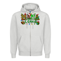 Dove Grey Mama claus christmas lights and gifts mother's day Zipper Hoodie - HowdyJamesFarm