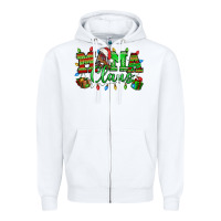 White Mama claus christmas lights and gifts mother's day Zipper Hoodie - HowdyJamesFarm