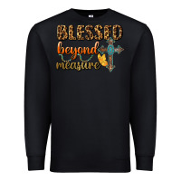 Black Blessed Beyond Measure Premium Sweatshirt - BundleAndBundleShop