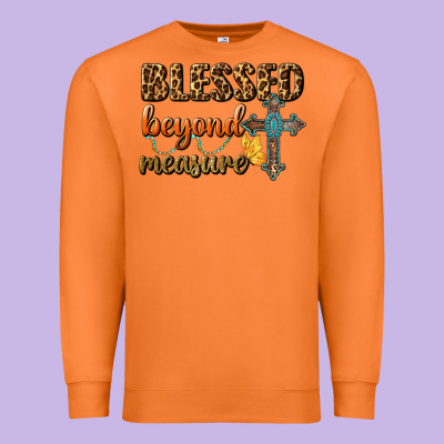 Blessed Beyond Measure Premium Sweatshirt Designed By Bundleandbundleshop