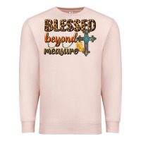 Pale Pink Blessed Beyond Measure Premium Sweatshirt - BundleAndBundleShop