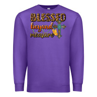 Purple Blessed Beyond Measure Premium Sweatshirt - BundleAndBundleShop