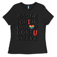 Black pride alphabet Ladies Tee - MaliasSmallBusiness
