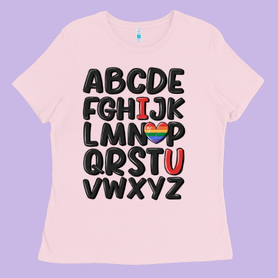 Pride Alphabet Ladies Tee Designed By Maliassmallbusiness