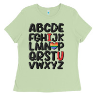 Matcha pride alphabet Ladies Tee - MaliasSmallBusiness