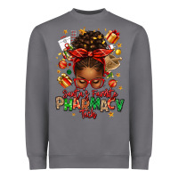 Storm santas favorite pharmacy tech afro messy bun Heavyweight Sweatshirt - texasbilliewilder