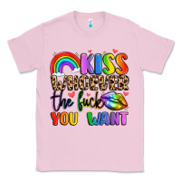 Bubblegum Pink kiss whoever the fuck you want Classic Tee - LillyAllenDesigns