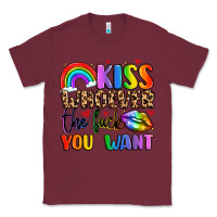 Burgundy kiss whoever the fuck you want Classic Tee - LillyAllenDesigns