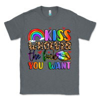 Charcoal Heather kiss whoever the fuck you want Classic Tee - LillyAllenDesigns
