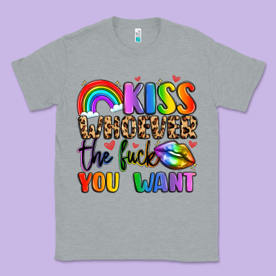 Kiss Whoever The Fuck You Want Classic Tee Designed By Lillyallendesigns