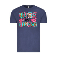 Vintage Denim hugs and kisses Vintage Tee - LillyAllenDesigns