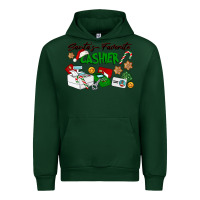 Forest Green Santa's Favorite Cashier Urban Hoodie - LillyAllenDesigns