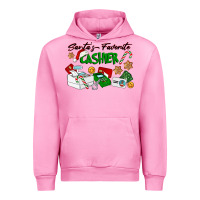 Fuchsia Pink Santa's Favorite Cashier Urban Hoodie - LillyAllenDesigns
