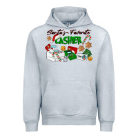 Heather Grey Santa's Favorite Cashier Urban Hoodie - LillyAllenDesigns