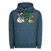 Pigment Midnight Navy Santa's Favorite Cashier Urban Hoodie - LillyAllenDesigns