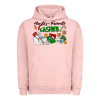 Pigment Salmon Santa's Favorite Cashier Urban Hoodie - LillyAllenDesigns