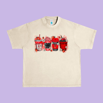 Lady Bug Drink Urban Heavy Tee Designed By Racoondesign