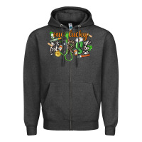 Charcoal Heather One lucky Nurse St. Patrick's Day Zipper Hoodie - CowGirlArtShop