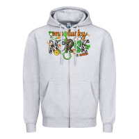 Heather Grey One lucky Nurse St. Patrick's Day Zipper Hoodie - CowGirlArtShop