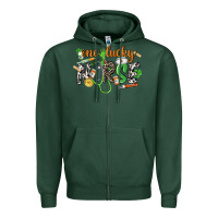 Sports Green One lucky Nurse St. Patrick's Day Zipper Hoodie - CowGirlArtShop