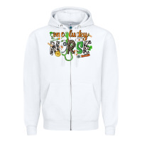 White One lucky Nurse St. Patrick's Day Zipper Hoodie - CowGirlArtShop
