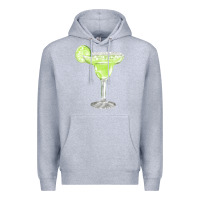 Heather Grey martini fa element Premium Hoodie - FaDigitalArtStudio