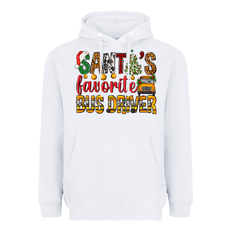 Santa's Favorite Bus Driver Heavyweight Hoodie by BundleAndBundleShop | Teevron