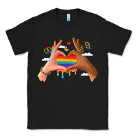 Black lgbtq pride hands Classic Tee - LillyAllenDesigns