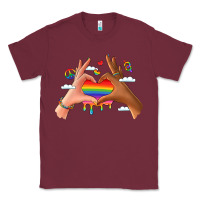 Burgundy lgbtq pride hands Classic Tee - LillyAllenDesigns