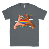 Charcoal Heather lgbtq pride hands Classic Tee - LillyAllenDesigns