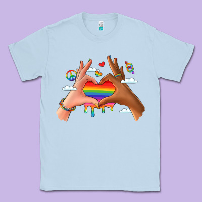 Lgbtq Pride Hands Classic Tee Designed By Lillyallendesigns
