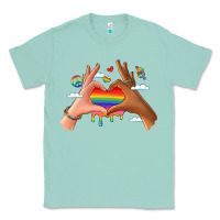 Seafoam lgbtq pride hands Classic Tee - LillyAllenDesigns