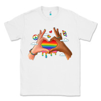 White lgbtq pride hands Classic Tee - LillyAllenDesigns