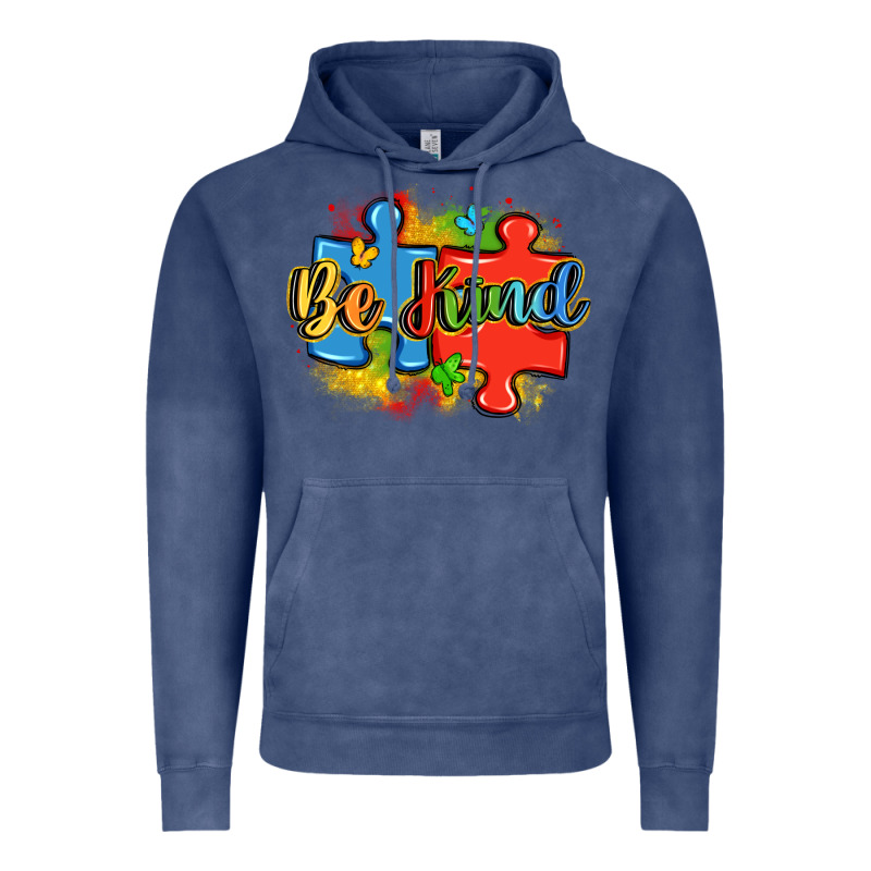 Be Kind Autism Vintage Hoodie by LillyAllenDesigns | Teevron