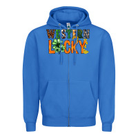 True Royal Western lucky with clover St. Patricks day Zipper Hoodie - HowdyJamesFarm