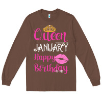 Chestnut Queen Was Born İn January Happy Birthday Long Sleeve Tee - Bettercallsaul