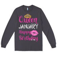 Smoke Queen Was Born İn January Happy Birthday Long Sleeve Tee - Bettercallsaul