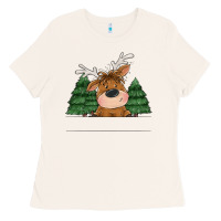 Bone Personalized Christmas deer Ladies Tee - MaliasSmallBusiness