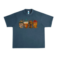 Midnight Navy leopard and cowhide drink Urban Heavy Tee - RacoonDesign