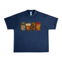 Navy leopard and cowhide drink Urban Heavy Tee - RacoonDesign